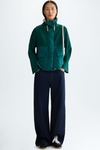Origami quilted technical fabric knit jacket