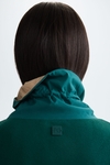 Origami quilted technical fabric knit jacket