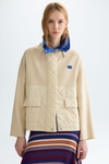 Origami quilted technical fabric knit jacket