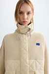 Origami quilted technical fabric knit jacket