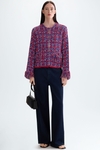 Weave knit straight-fit short jacket