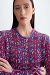 Weave knit straight-fit short jacket