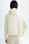 Chaqueta combinada acolchado capucha
