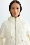 Chaqueta combinada acolchado capucha