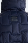 Chaqueta combinada acolchado capucha