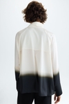 Cala printed oversize twill blouse
