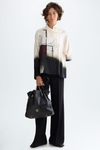 Cala printed oversize twill blouse