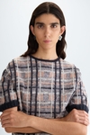 Jacquard straight-fit top