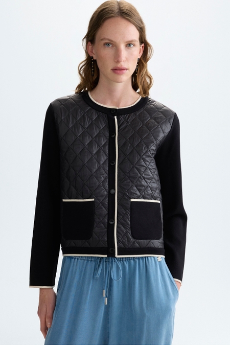 CHAQUETA RECTA PUNTO STRETCH NYLON ACOLCHADO