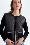 Chaqueta recta punto stretch nylon acolchado