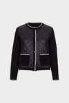 Chaqueta recta punto stretch nylon acolchado
