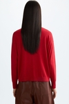 Merino wool straight-fit short cardigan