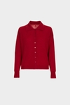 Merino wool straight-fit short cardigan