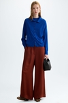 Merino wool straight-fit short cardigan