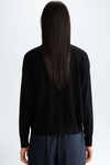 Merino wool straight-fit short cardigan