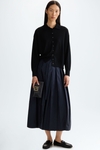 Merino wool straight-fit short cardigan