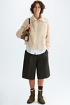 Straight wool blend faux fur knit sweater