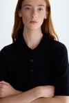 Fitted Polo with detachable fur collar