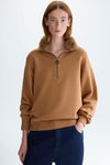 Oversized sweater with detachable fur collar