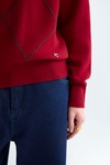 Diamond intarsia oversize sweater
