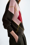 Diamond intarsia oversize sweater