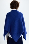 Mohair asymmetric poncho