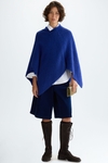 Mohair asymmetric poncho