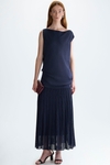 Lurex asymmetric straight-fit top