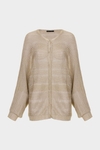 Chaqueta oversize punto metalizado