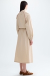 Technical cotton midi dress