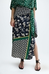Print twill fitted dress
