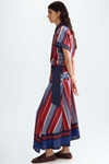 Vestido camisero recto twill estampado
