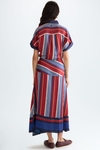 Vestido camisero recto twill estampado