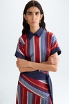 Vestido camisero recto twill estampado