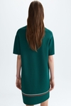 Cube stretch knit jacquard short dress