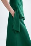 Linen A-line midi dress