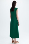 Linen A-line midi dress