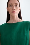 Linen A-line midi dress