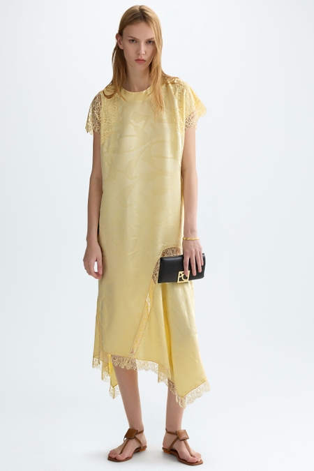 VESTIDO EVASÉ SATÉN JACQUARD CALAS