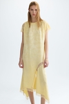 Vestido evasé satén jacquard calas