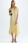Vestido evasé satén jacquard calas