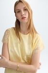 Vestido evasé satén jacquard calas