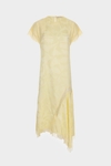 Vestido evasé satén jacquard calas