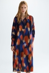 Print twill straight-fit shirt dress