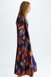Print twill straight-fit shirt dress