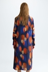 Print twill straight-fit shirt dress