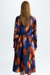 Print twill straight-fit shirt dress
