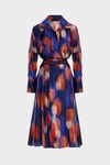 Print twill straight-fit shirt dress