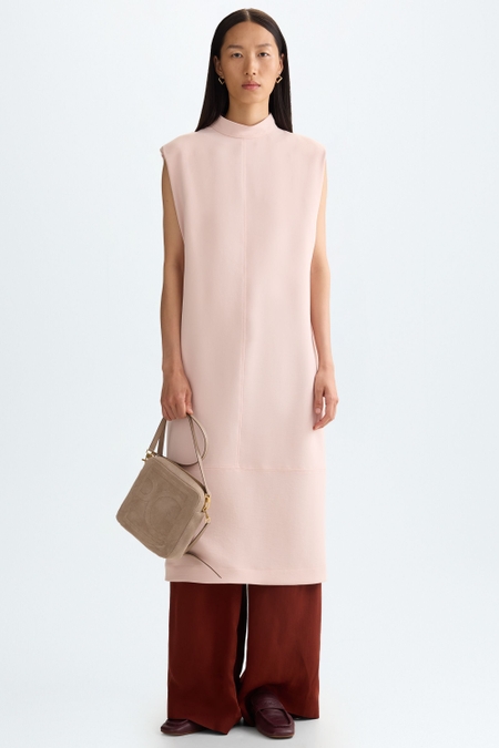 MIDI STRAIGHT-FIT CREPE DRESS