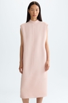 Midi straight-fit crepe dress